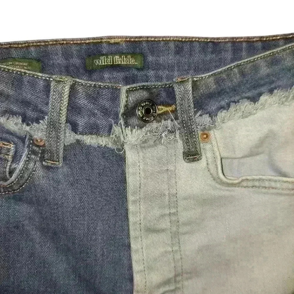 Wild Fable Highest Rise Slim Straight Patchwork Jeans - Picture 2 of 5